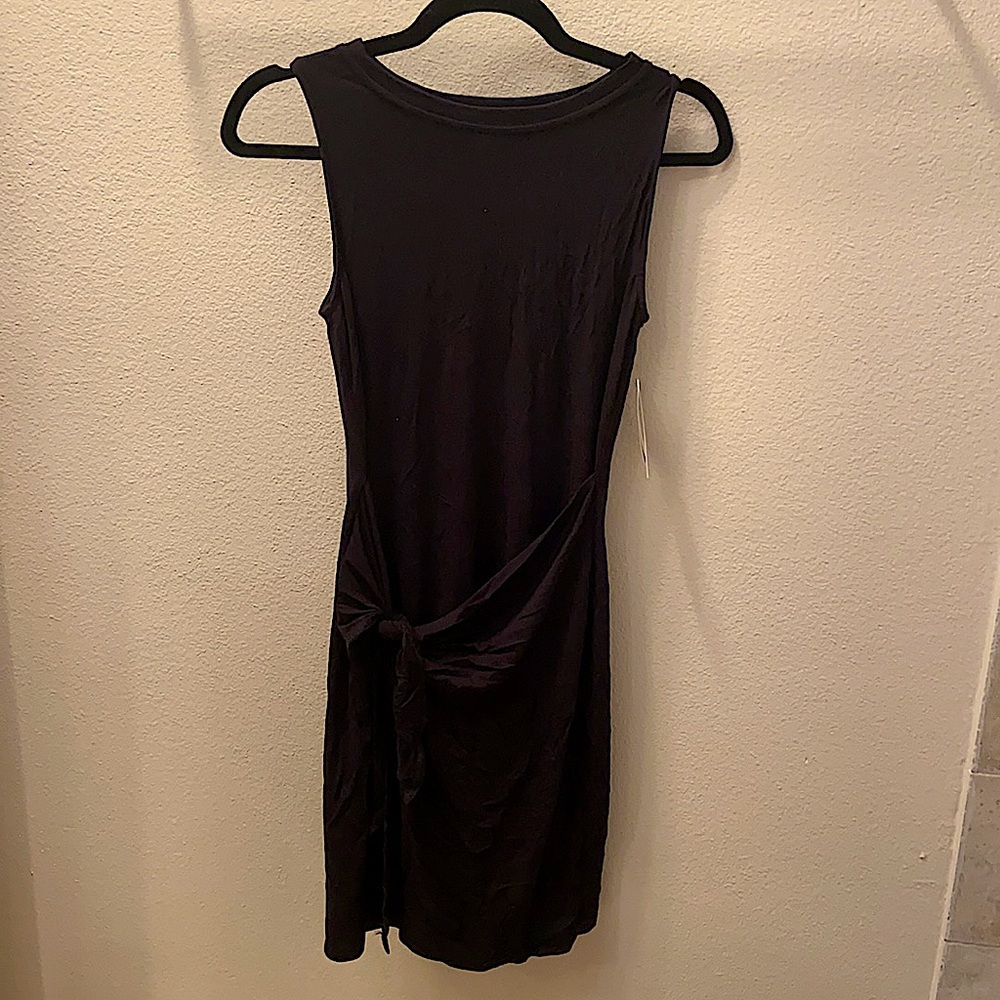 Abound black cotton wrap dress